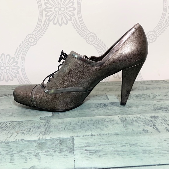 Stuart Weitzman Cavendish Shoes Bronze Tie Heels 8.5 - Picture 10 of 15